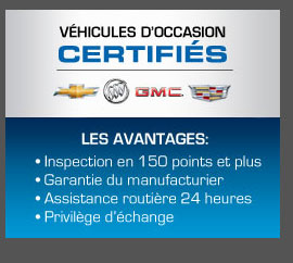 GM d'occasion Montréal - Gravel Chevrolet Buick Cadillac GMC Ile-des-Soeurs